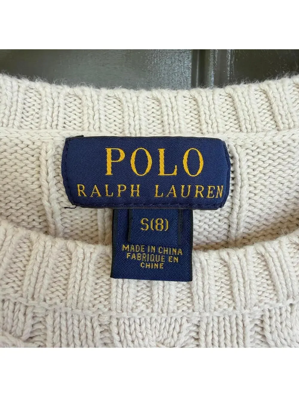 Polo Ralph Lauren Kids Cable Knit Sweater - Size S (8)
